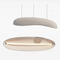 Minimalist Modern Pendant Lights With Curved And Oval Shaped Textured Surface And Warm Glow