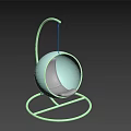Modern Hanging Swing Chair With Circular Seat And Metal Stand Design