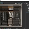 Modern Wardrobe Interior Design With Hanging Folded Clothes Drawers And Storage Compartments