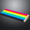 Vibrant Colored Pencils In Rainbow Hues For Art And Writing Supplies