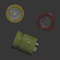 Colorful Household Plugs in Green Yellow Red for Daily Use