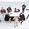 Modern Multiplayer Character Combination Character Standing Character Sitting Experience Character 3d model