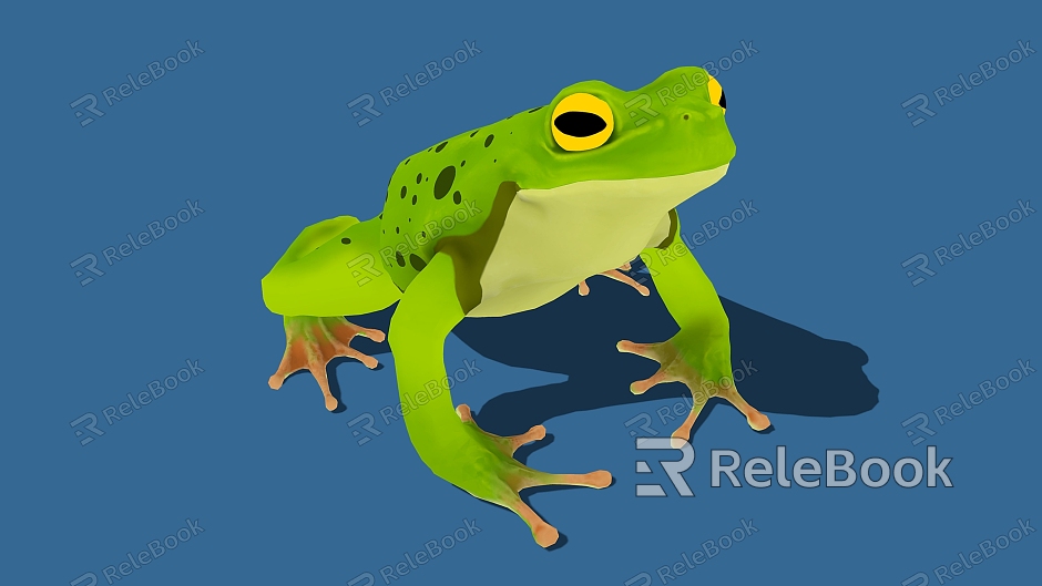 cartoon frog frog bullfrog cartoon animal reptile model