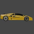 Yellow Sports Car With Sleek Aerodynamic Body And Alloy Wheels