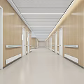 Modern Hospital Outpatient Clinic With Reception Desk Medical Staff Wheelchair