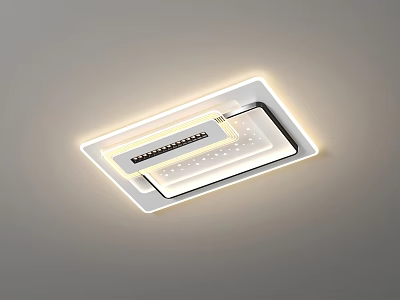 Modern Ceiling Light With Layered Illuminated Design 3d model