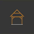 Detailed Orange Roof Truss Model Featuring Triangular Structures And White Base