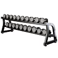 Multi Tiered Dumbbell Rack With Stacked Weight Dumbbells For Home Gym Training