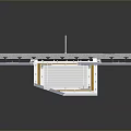 Architectural Structure Model Featuring Yellow Silver Metal Framework And Grid Design