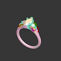 Elegant Gold Ring With Gemstone And Intricate Pattern Design For Fashion Accessory
