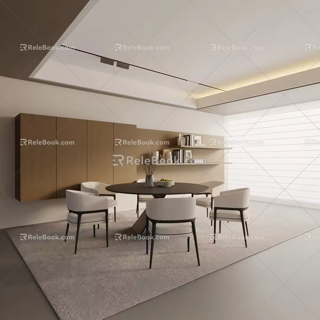 Modern dining table 3d model