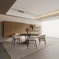 Modern dining table 3d model