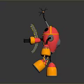Industrial Robot Single Wheel Robot Double Wheel Robot Assistant Small Robot 3d model