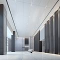 Modern Hall Office Hall Elevator Hall 3d model