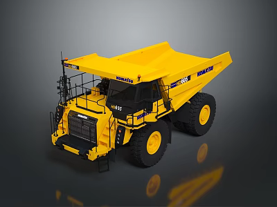 Komatsu Yellow Heavy Duty Large Dump Truck for Construction Mining Projects 3d model