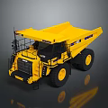 Komatsu Yellow Heavy Duty Large Dump Truck for Construction Mining Projects 3d model
