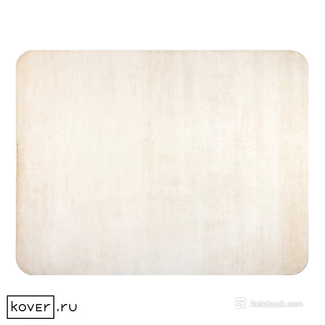 Square Rug Ivory Soft Textured for Living Room Elegant Home Decor 3d model 