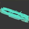 Abandoned Shipwreck Hull Structure With Green Rust And Weathered Metal