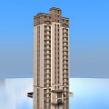 High Rise Modern Residential Building With Large Windows And Entrance Design