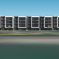 Modern Multi Storey Residential Building Complex With Urban Layout And Window Design 3d model