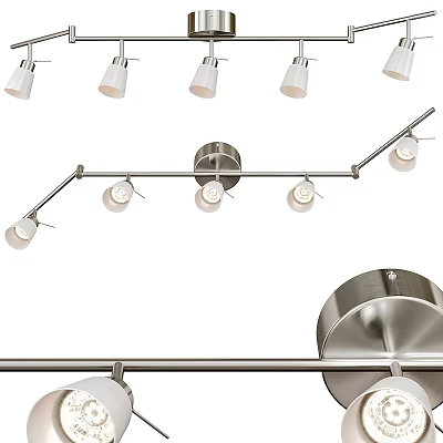 Modern Track Mounted Downlights And Spotlights With Metal Finish Lighting Fixtures 3d model