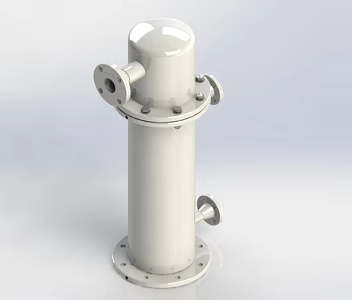 Heat exchanger piping 3d model