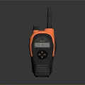 Orange And Black Handheld Walkie Talkie With W33 Display And Antenna