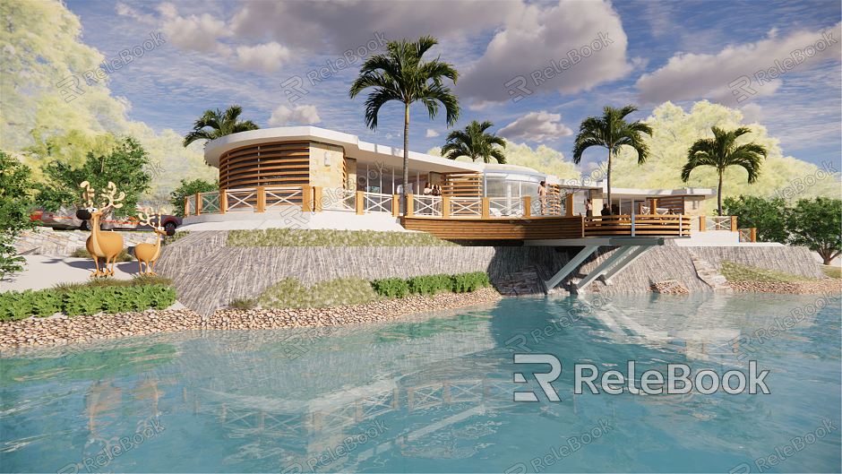 Modern single-family villa Villa Leisure Resort Simple Villa model