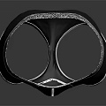 Stylish Men's Black Underwear With White Swirl Pattern Waistband And DOMINO Logo