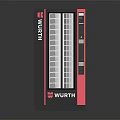 WURTH Commercial Smart Storage Cabinet Black And Pink Design With Multiple Compartments For Tools