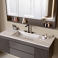 Modern Bathroom Cabinet Bathroom Counter Basin Bathroom Decoration Mirror Cabinet Sink 3d model