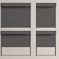 Gray Roller Shutters With Various Design Styles For Home Security And Exterior 3d model