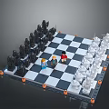 Lego Chess Set With Black White Board Pieces And Mini Figures Decorative Tabletop Game