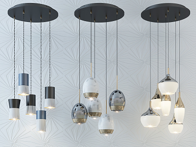 Modern chandelier fashion simple metal chandelier combination model