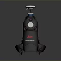 Leica Backpack Device With Top Sensor Antenna Side White Circular Component Purple Indicator Lights