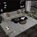 Modern Sofa And Coffee Table Set With Throw Pillows Green Accent Chairs Area Rug