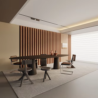 Modern dining table 3d model