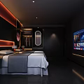 Modern SPA Sauna Relaxation Space With Comfortable Massage Beds Soft Lighting And Elegant Decor