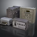 Vintage Electronic Equipment With Retro Control Panels Keyboards And Display Screens