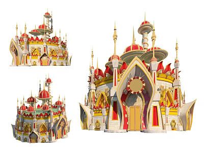 Cartoon Building 3d model