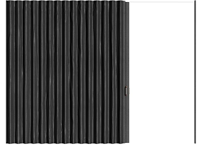 Black Vertical Slat Hinged Door For Modern Home Interior Decor Style 3d model