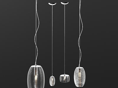 Modern glass chandelier 3d model