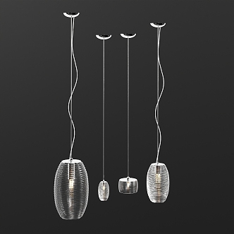 Modern glass chandelier 3d model