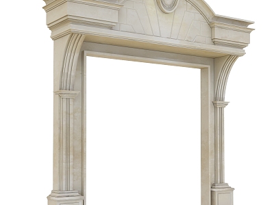 European style Roman column palace style arch background decoration props Chinese style European style villa line decoration wedding hall door 3d model