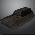 Rusty Vintage Military Tank with Number 210 Cross Marking on Tracks in Old Condition
