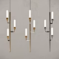 Small chandelier bar chandelier three-headed chandelier 3d model