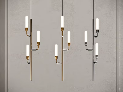 Small chandelier bar chandelier three-headed chandelier 3d model
