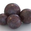 acai berry grape fruit 3d model