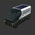 Modern Household Supplies Transport Vehicle With Solar Panels And Goingtomorrow Design