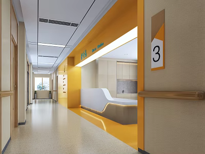 Modern Nurse Station 3d model